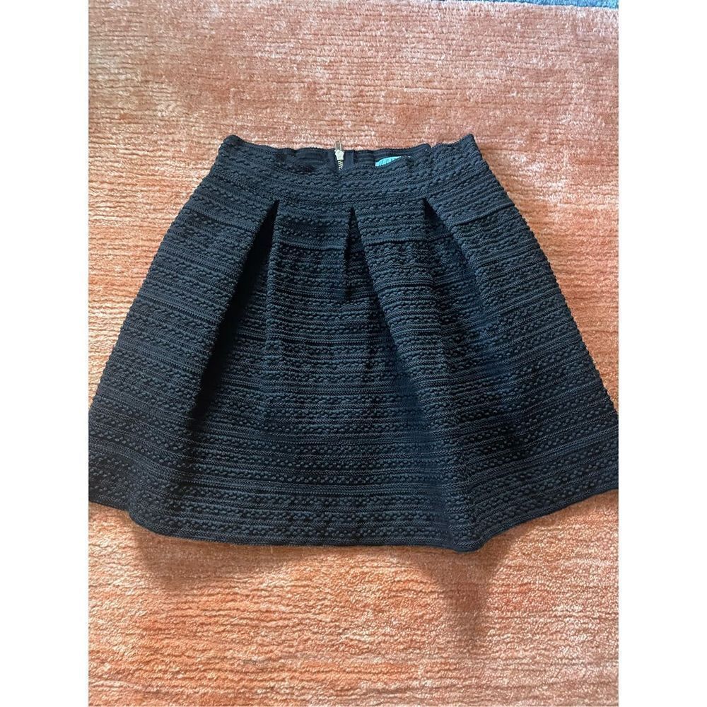 Francesca’s Dina Be Black Textured Skater Shirt